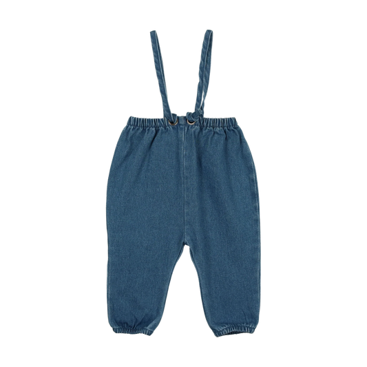 Denim Suspender Pants- Blue Denim