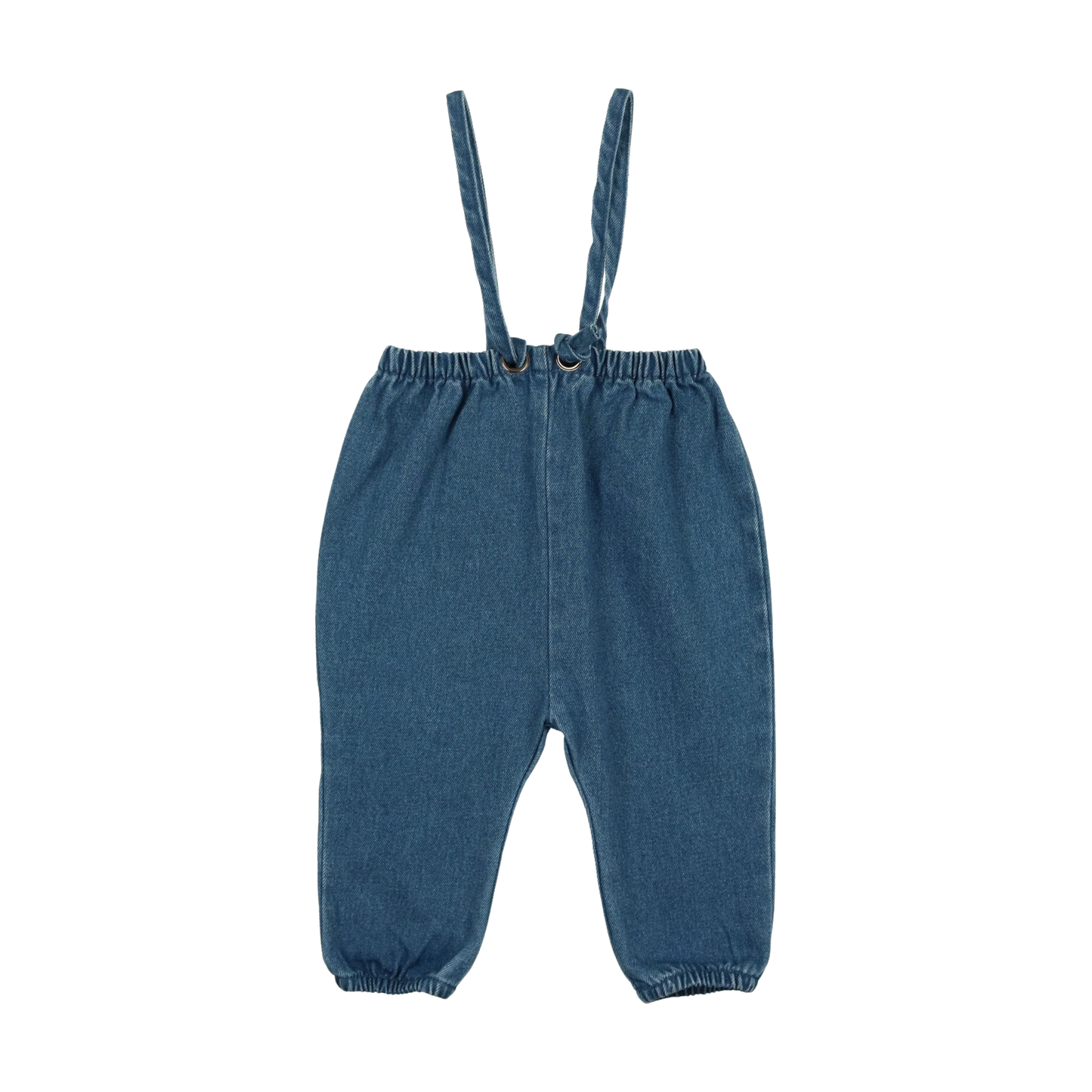 Bubble Suspender Pants Blue Wash