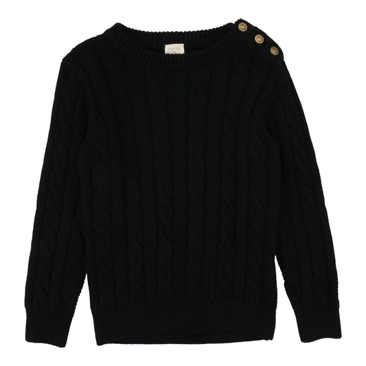 Cable Knit Sweater Black