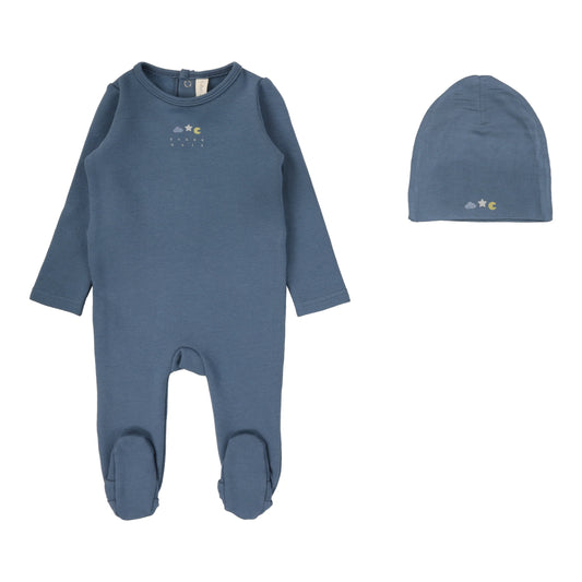 Dreamy Graphic Footie Set - Slate