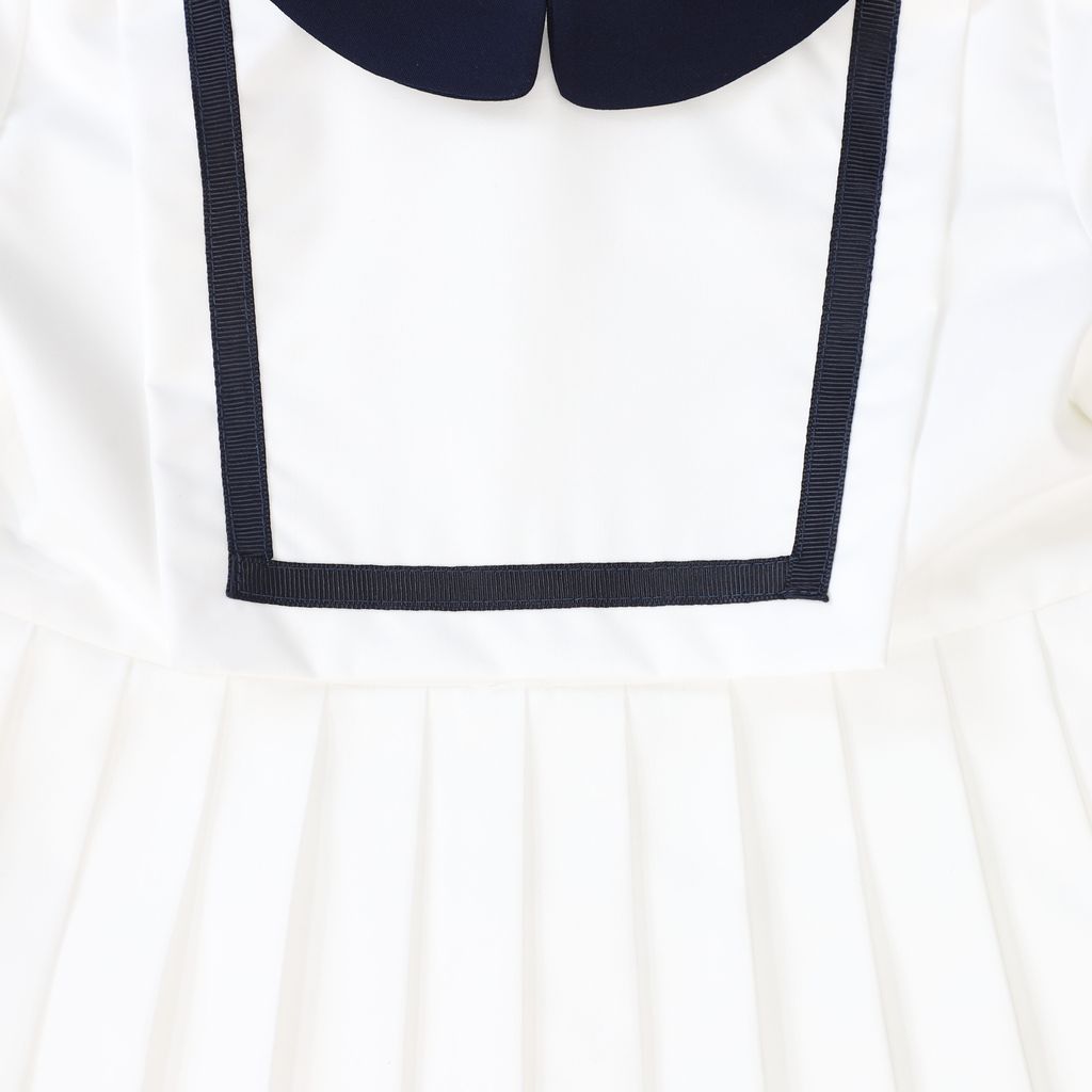 Ivory Collared Trim Dress