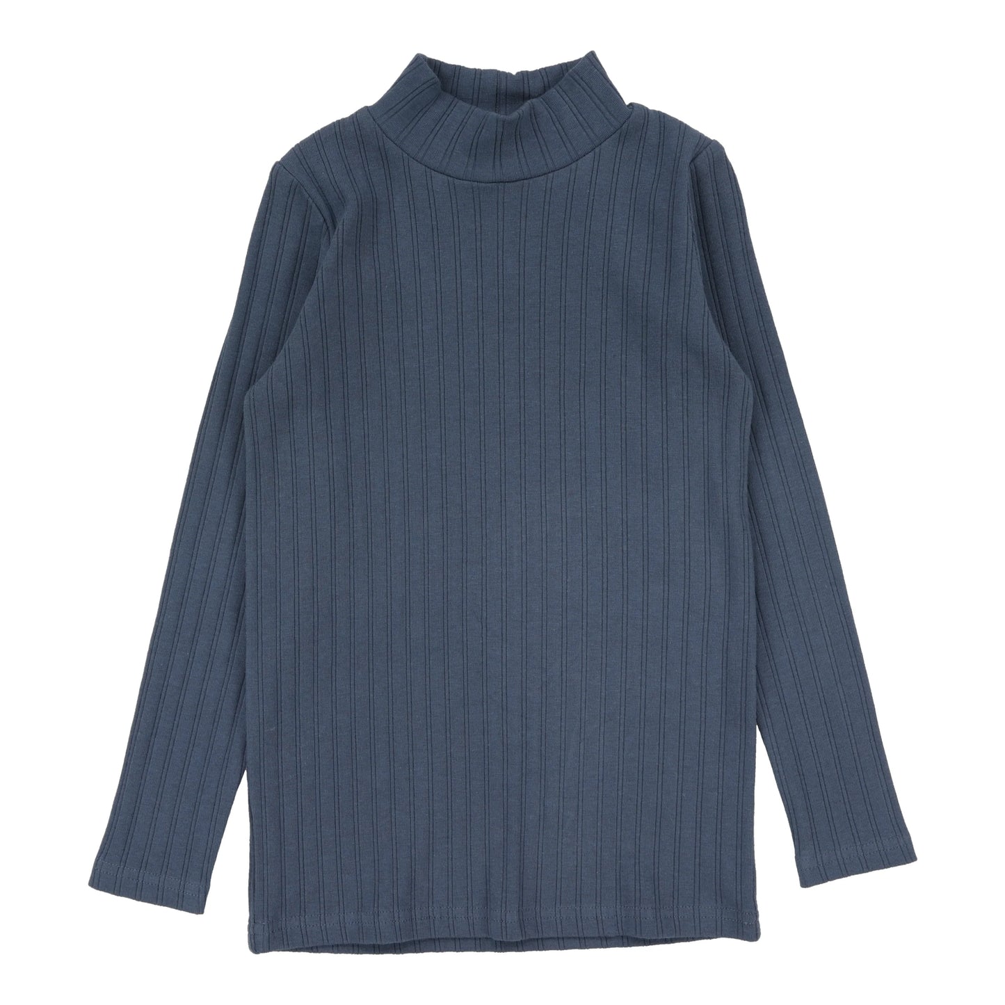 Double Rib Mockneck- Off Blue