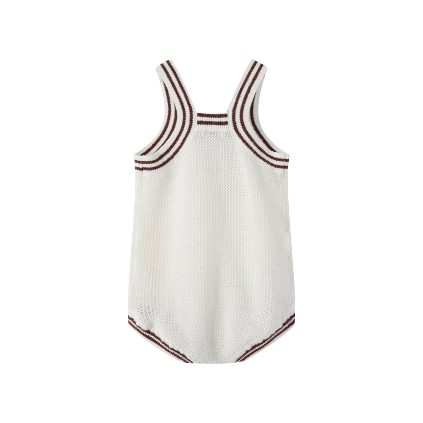 Cream Mesh Romper