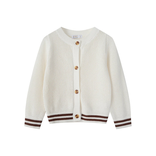 Cream Mesh Cardigan