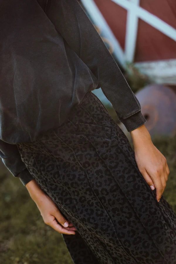 Bubble Hem Sweatshirt - Black