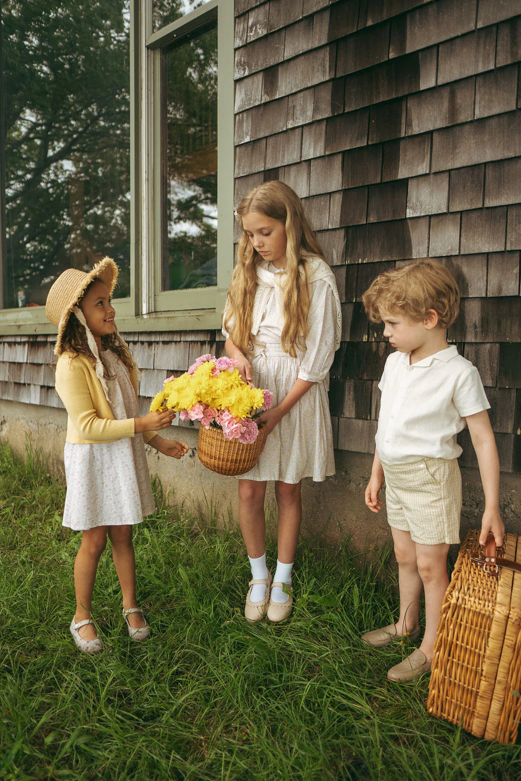 Sunny Blossoms 3/4 Sleeve Dress