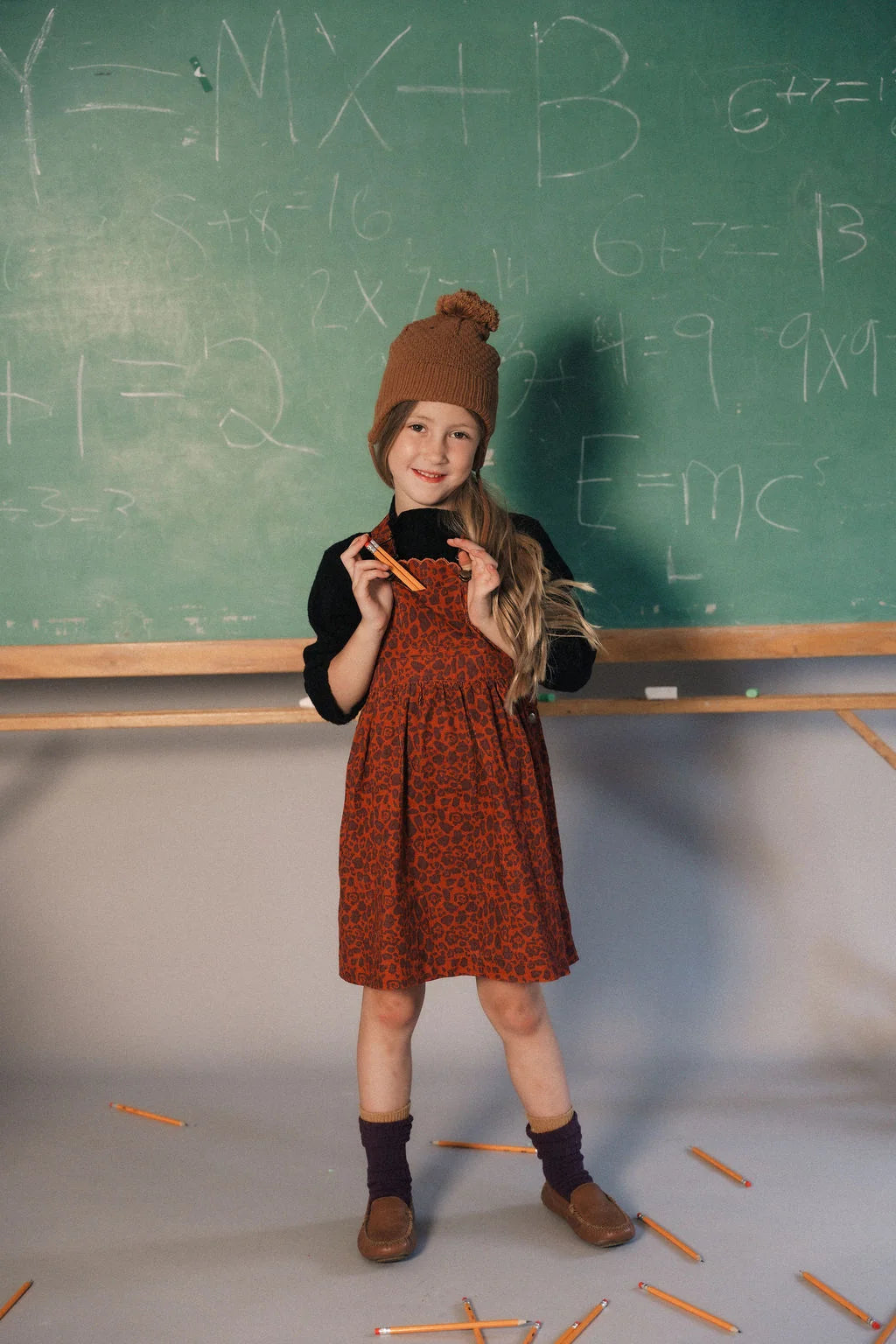 Scallop Edge Corduroy Jumper - Rust