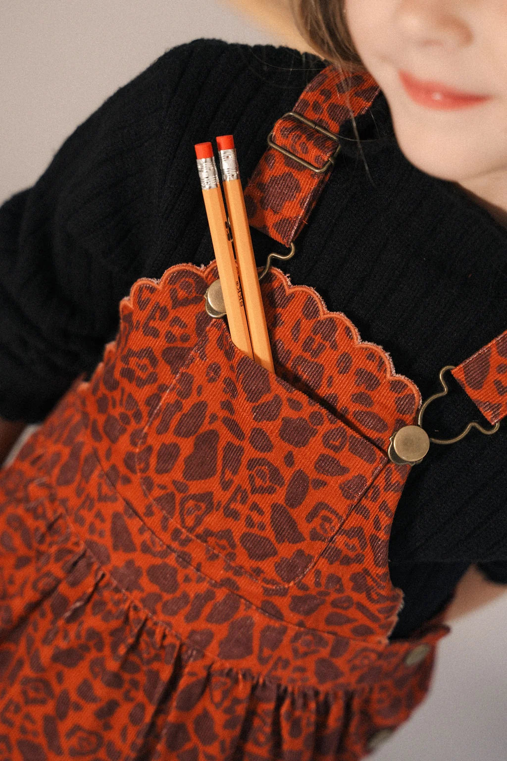 Scallop Edge Corduroy Jumper - Rust
