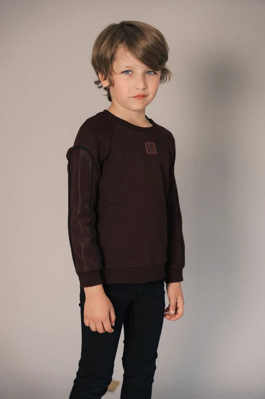 Piping Detail Sweatshirt - Burgundy