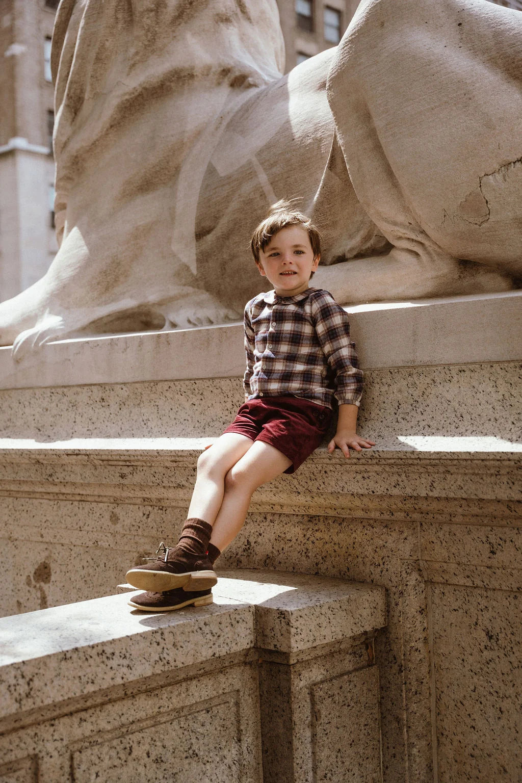 Suspender Shorts - Burgundy