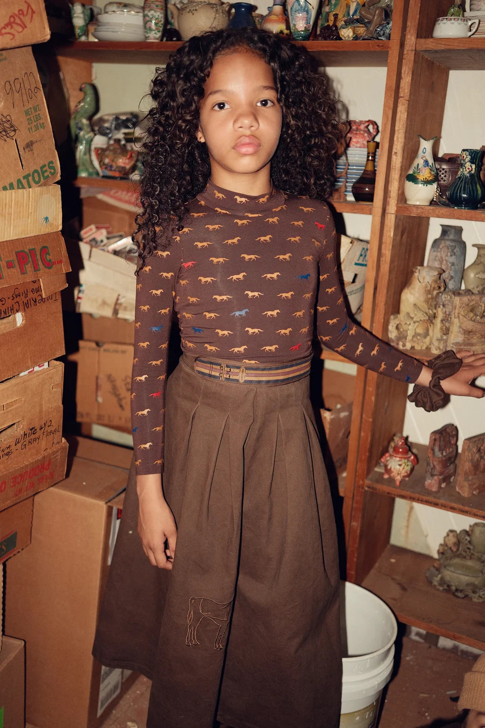Horse Print Turtleneck