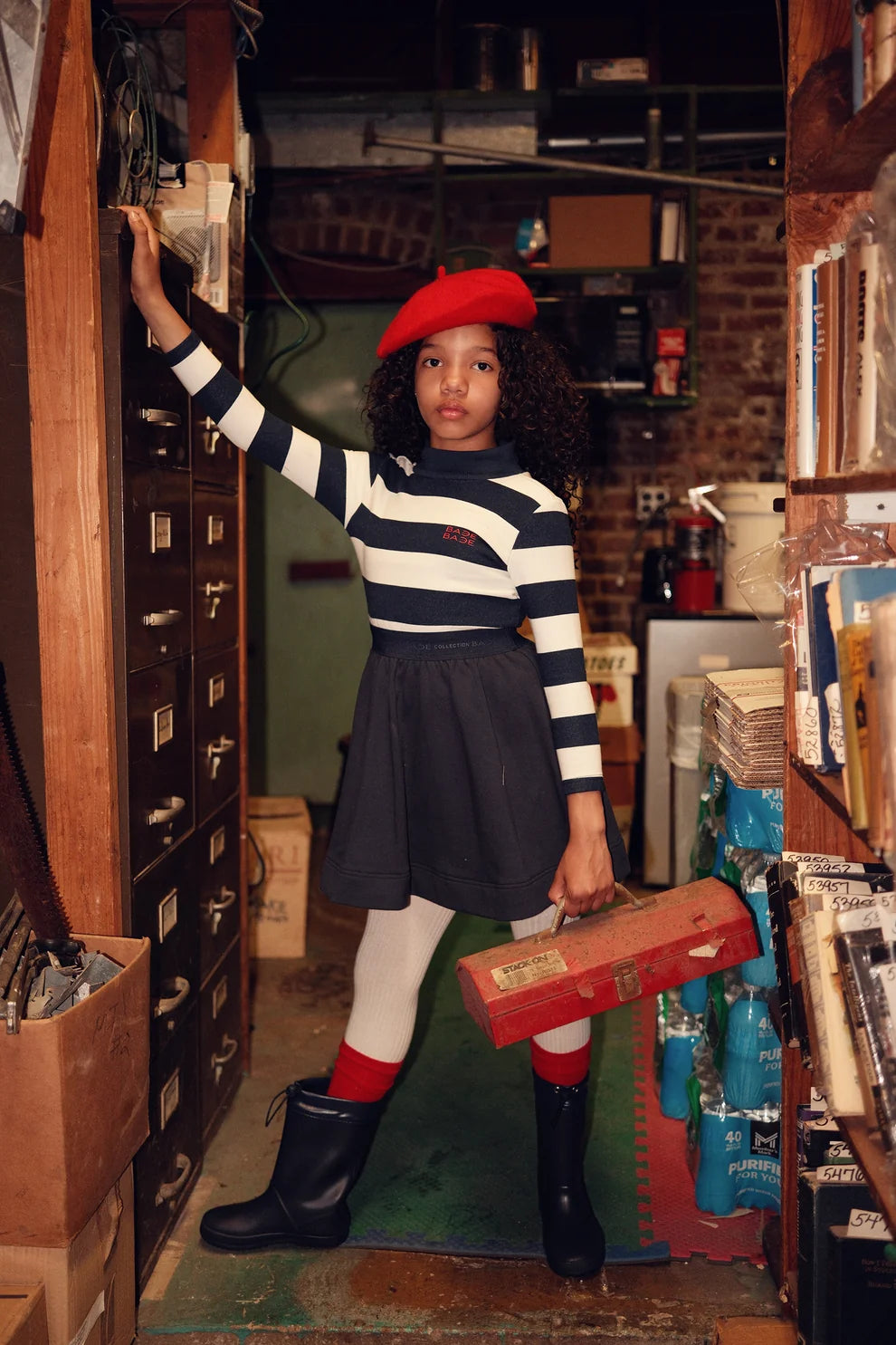 Navy Stripe Sweatshirt Dress