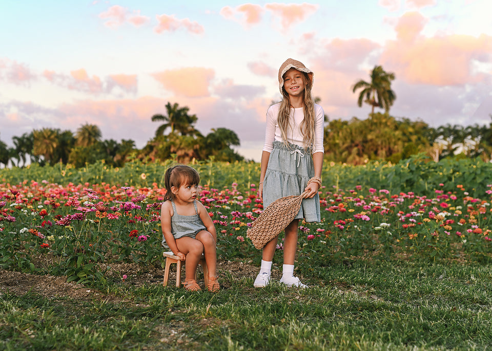 Denim Dot Romper