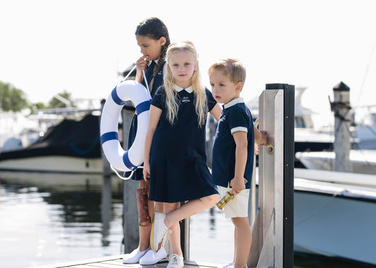 Boys Polo Short Sleeve Navy