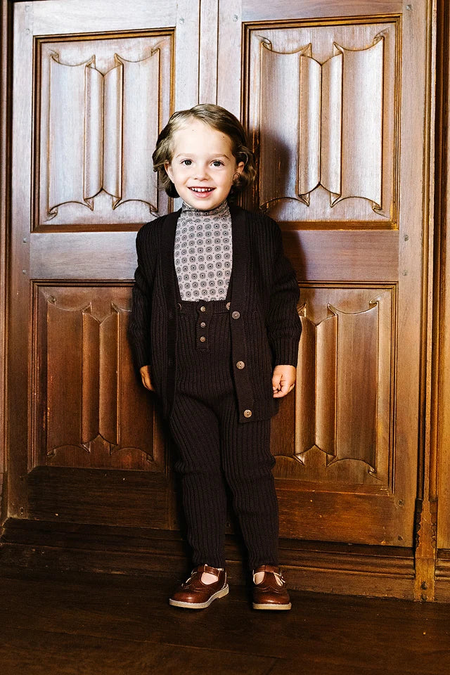 Grandpa Cardigan- Chocolate Brown