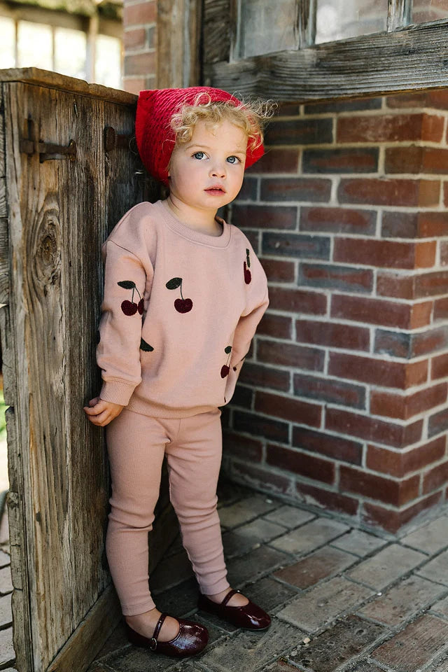 Cherry Patch Sweatshirt Set
