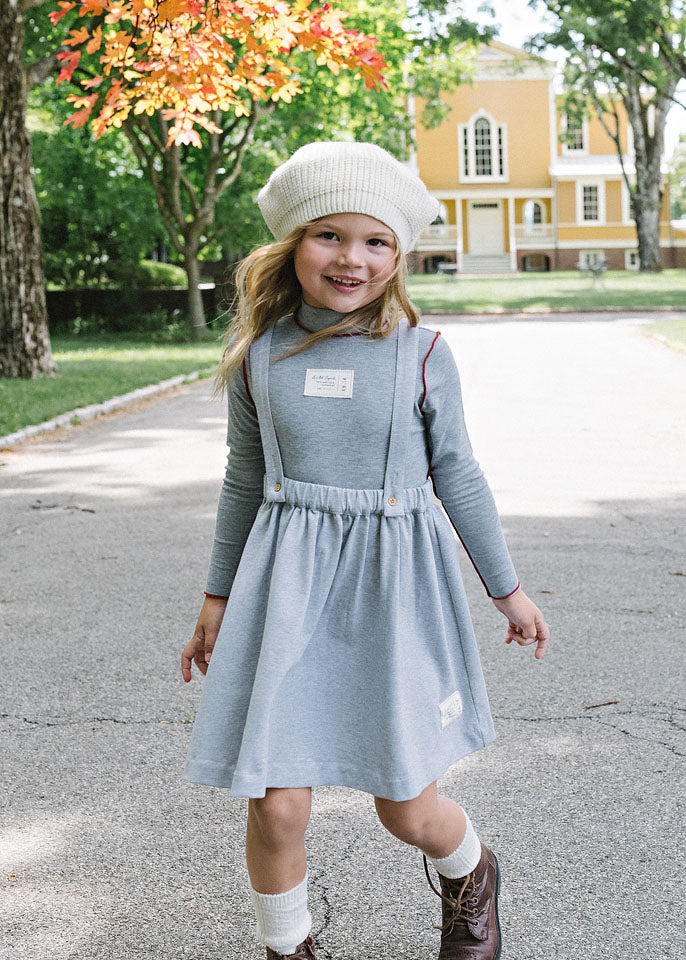 Limited Capsule Mock Neck Top- Light Grey Heather