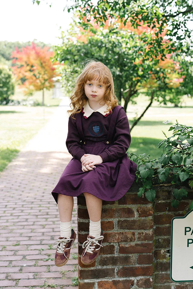 Suspender Skirt- Plum