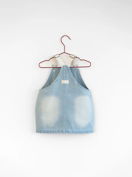 Denim Bow Barrel Dress