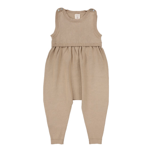 Knit Overalls Dusty Pink