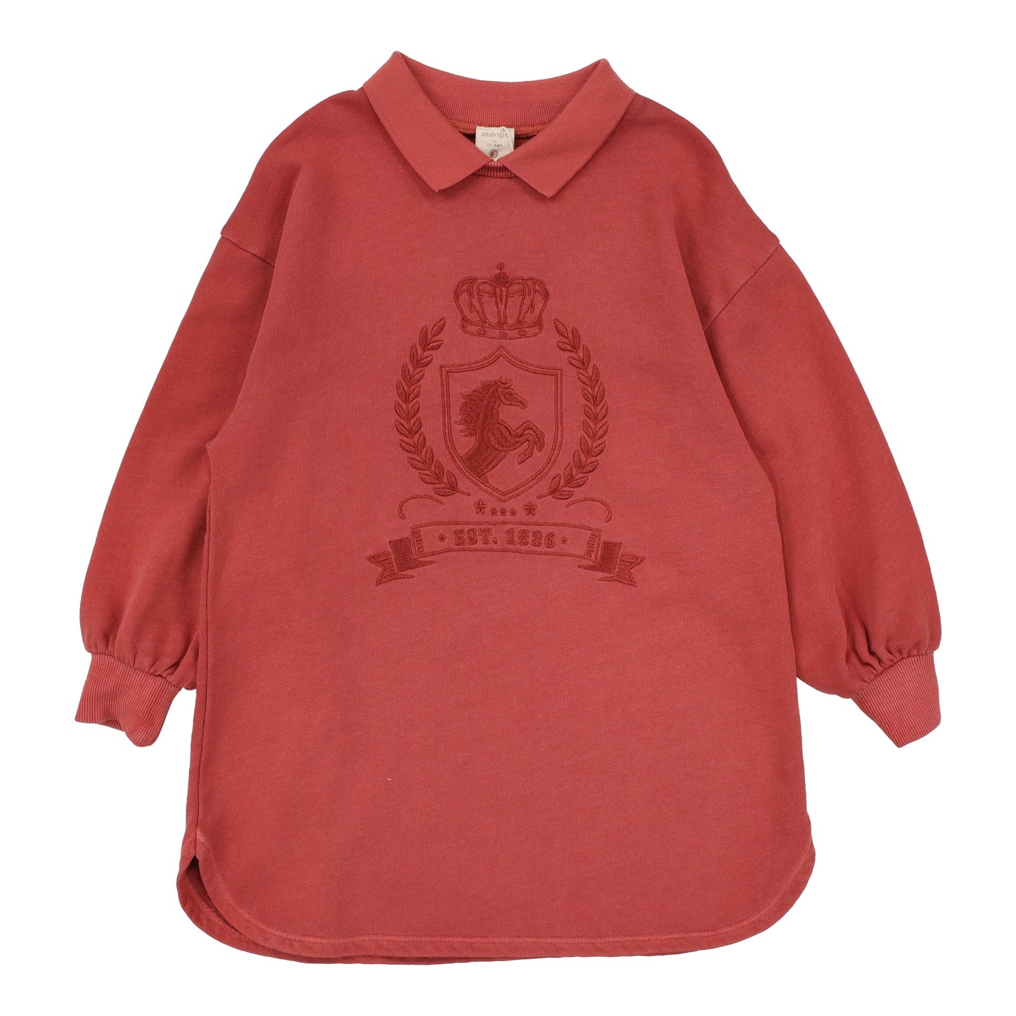 Emblem Sweatshirt Dress Mineral Red