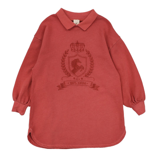 Emblem Sweatshirt Dress Mineral Red
