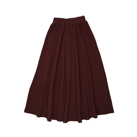 Maxi Gathered Skirt Washed Burgundy