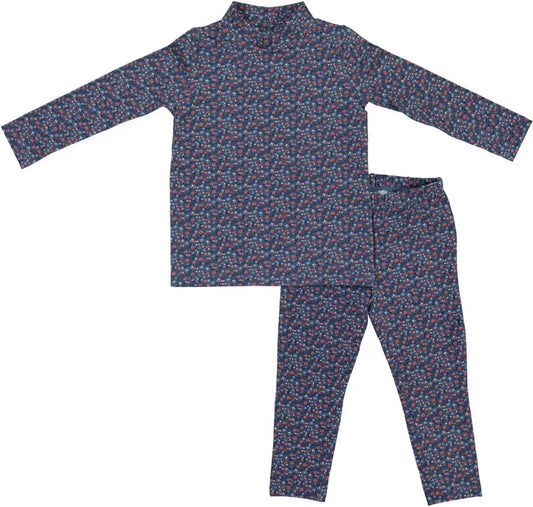 Off Blue Floral Set