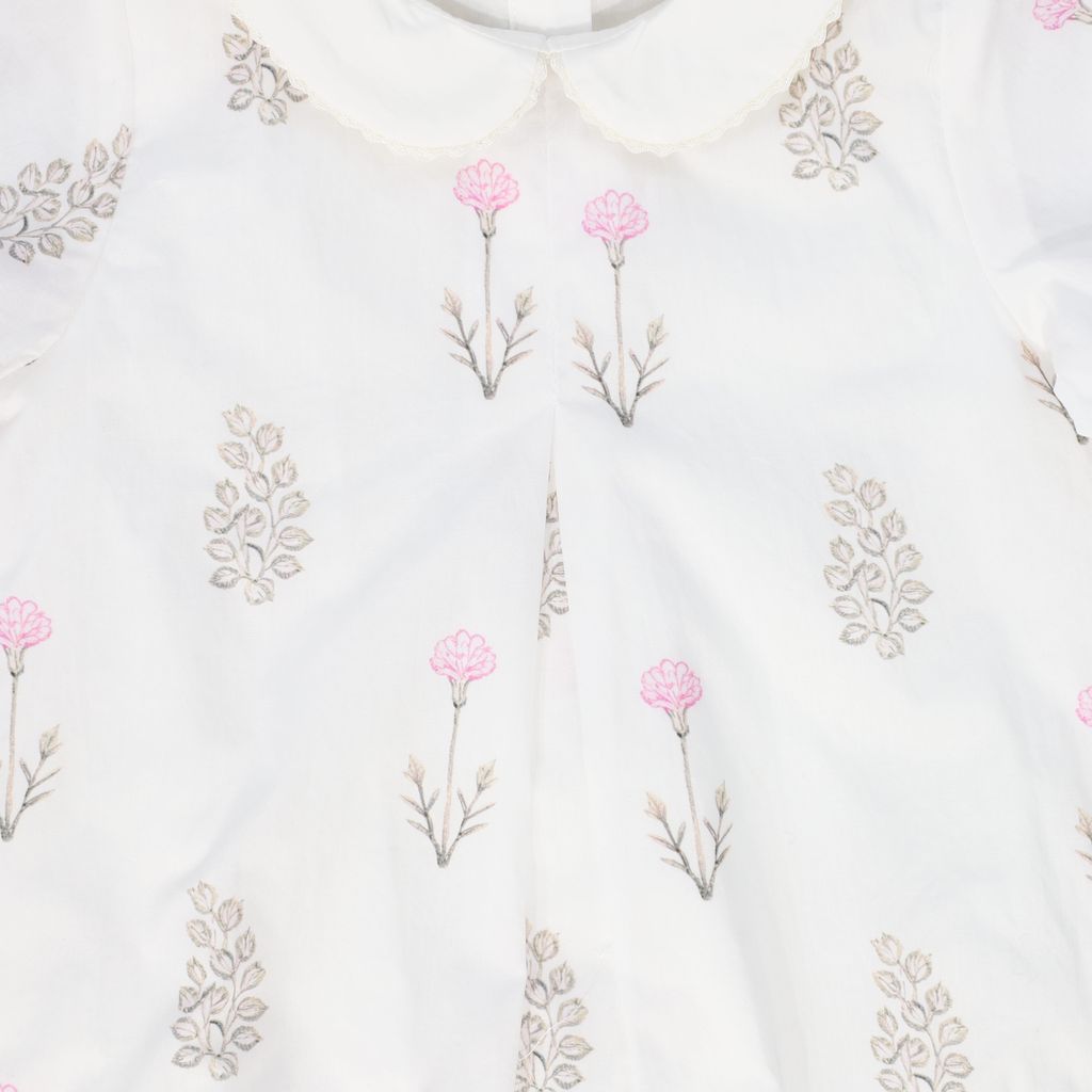 Scattered Floral Collar Romper