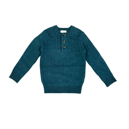 Heather Green Rib Sweater