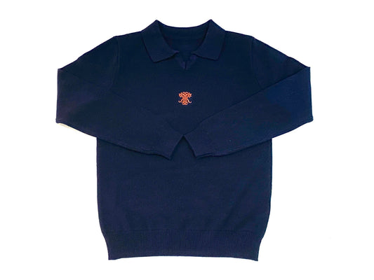 Navy Leo Knit Sweater