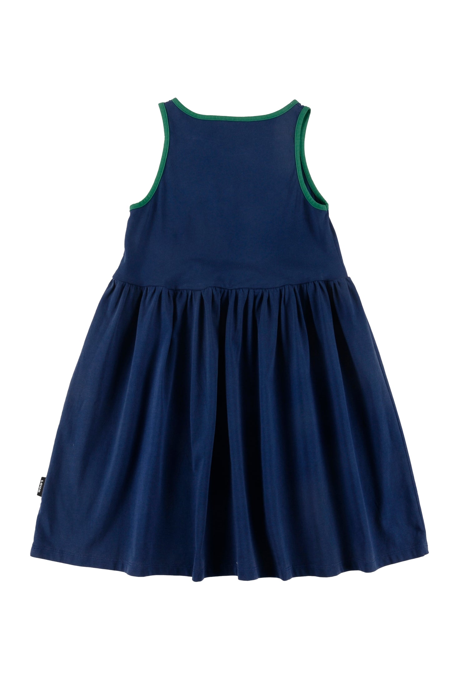 SAN MICHELE Navy Washed Summer Dress Umbrella Embroidery Patch
