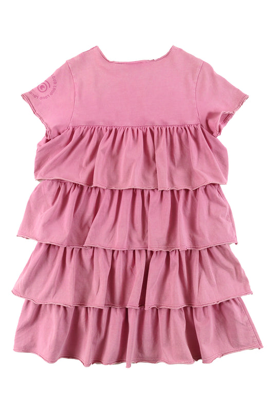 ESTATE AZALEA MARBLE DYE TIERED LAYERED DRESS