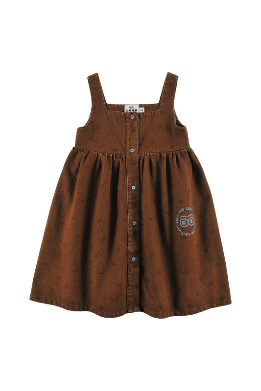 Fast Choco Pulkadot Straps Dress