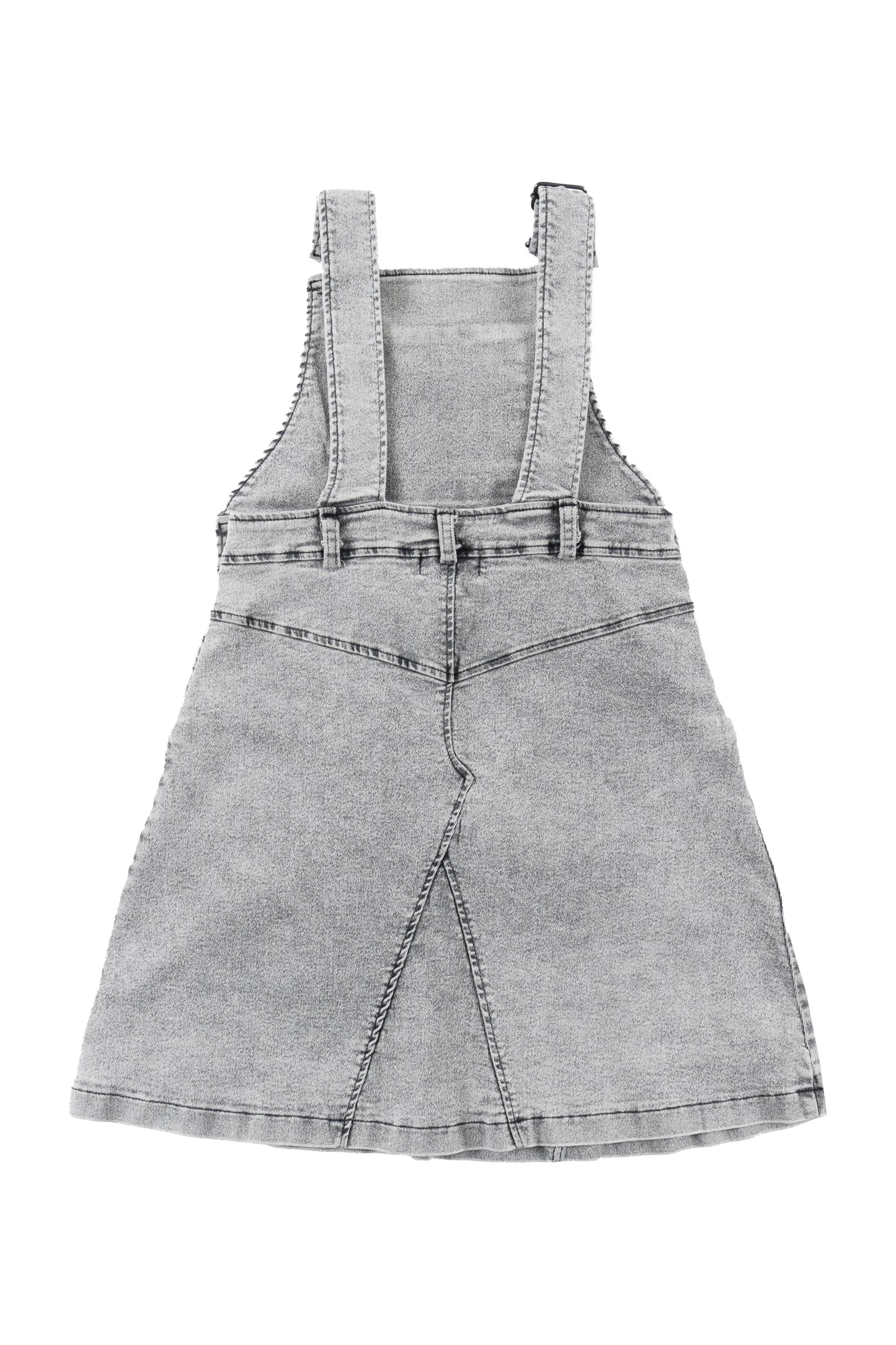 LOYAL Dungaree dress LIGHT GREY washed