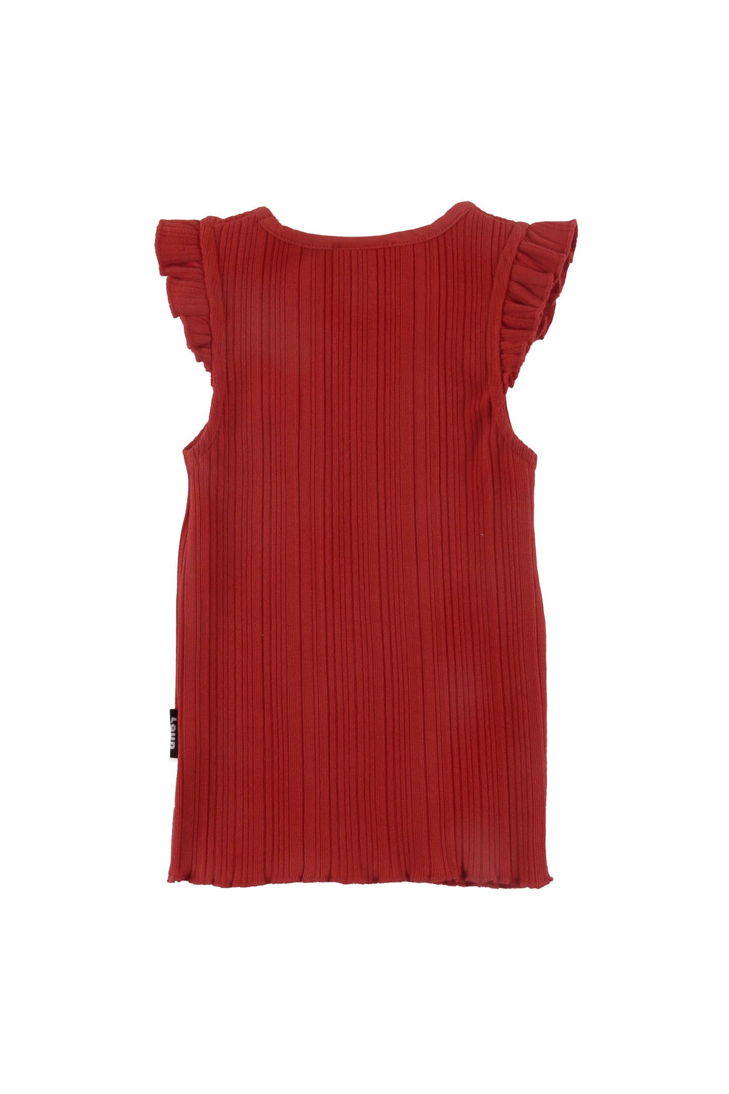 NATURA Red Ruffle Vest