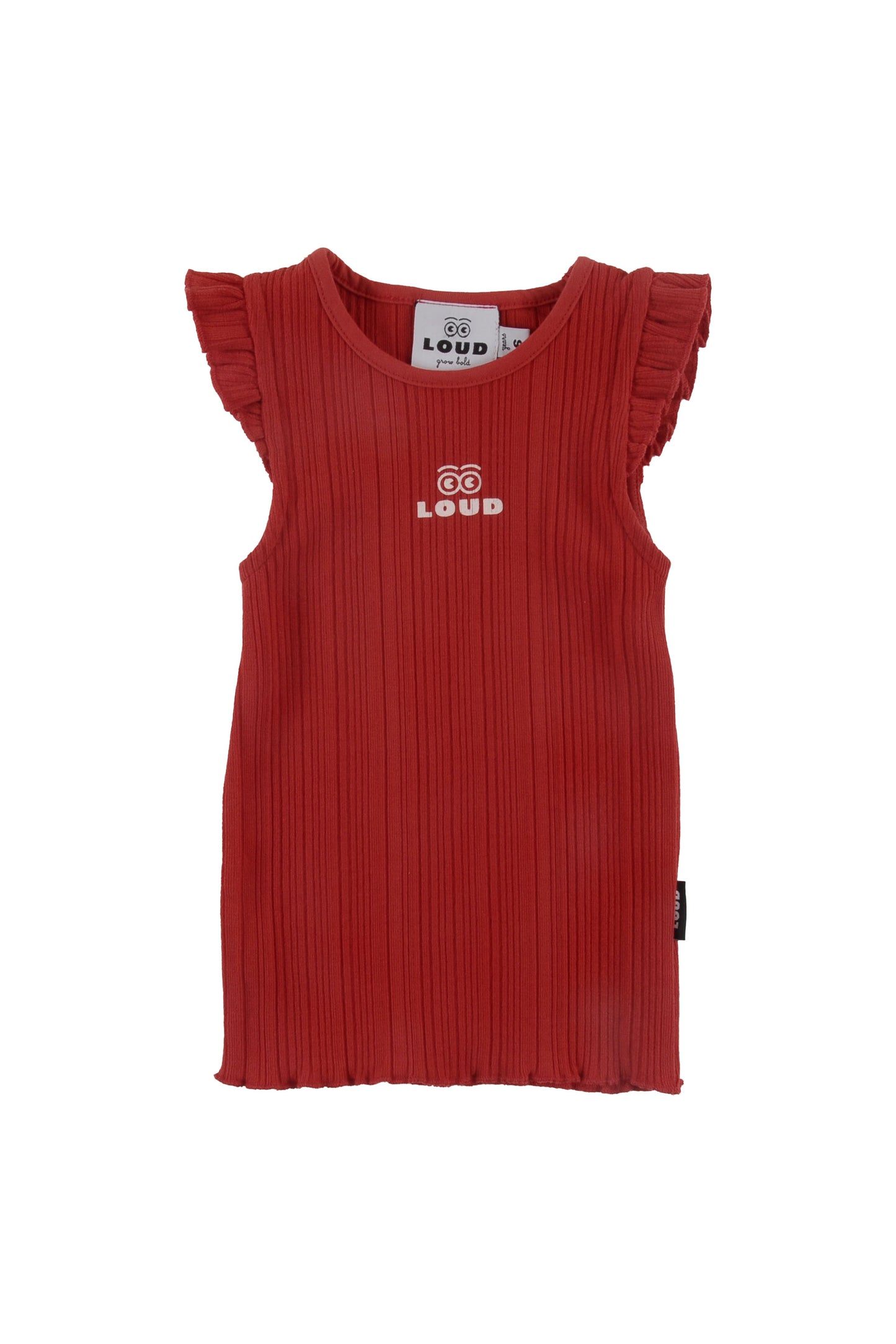 NATURA Red Ruffle Vest