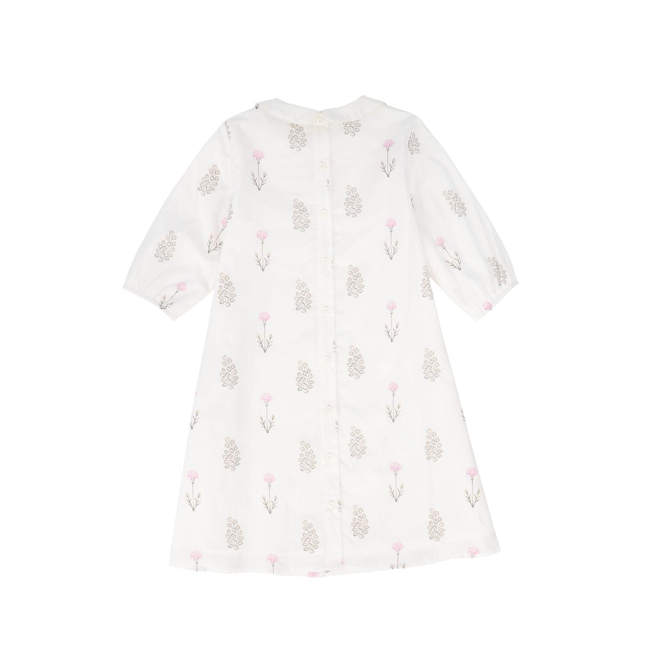 Scattered Floral Collar Dress