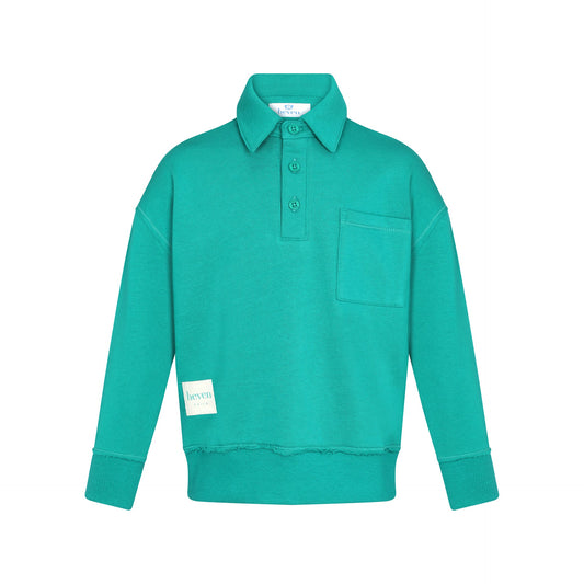 Green Boys Polo Sweatshirt