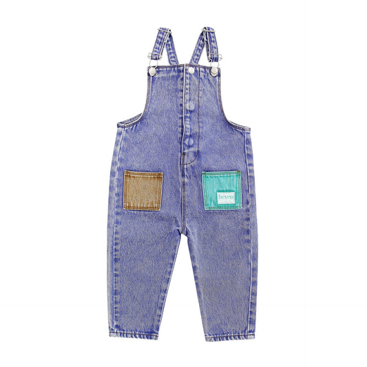 Green Denim Pocket Overalls