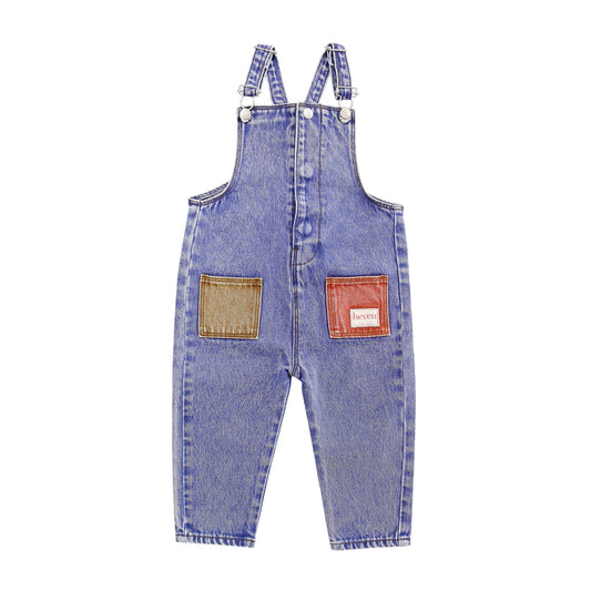 Pink Denim Pocket Overalls