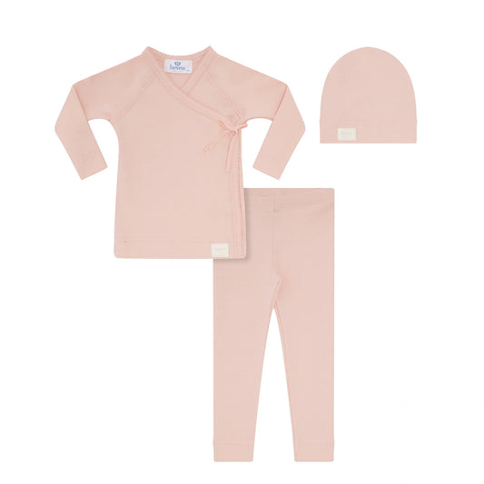 Pink Wrap Leggings Set