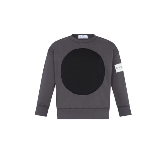 Grey Boys Circle Patch Sweatshirt