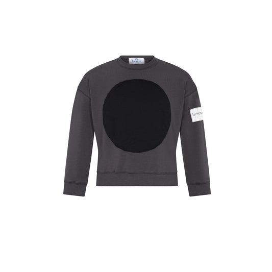 Grey Girls Circle Patch Sweatshirt