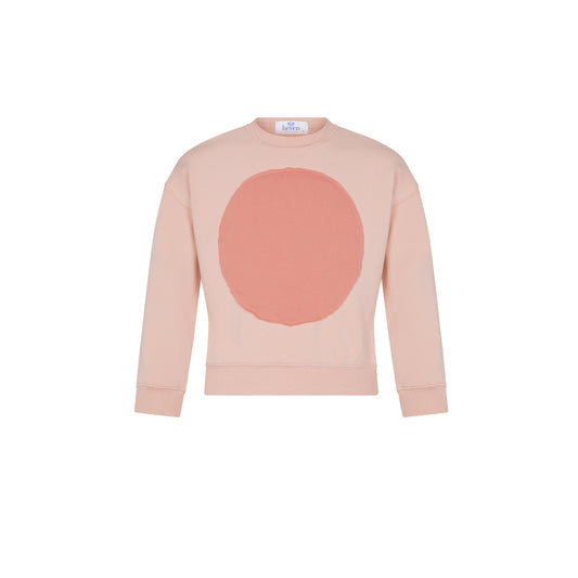 Pink Girls Circle Patch Sweatshirt