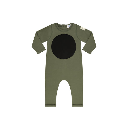 Green Baby Circle Patch Romper