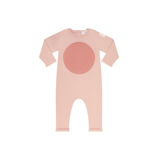Pink Baby Circle Patch Romper