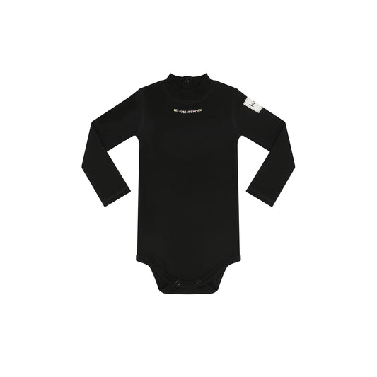 Black Because its Heven Tneck Onesie