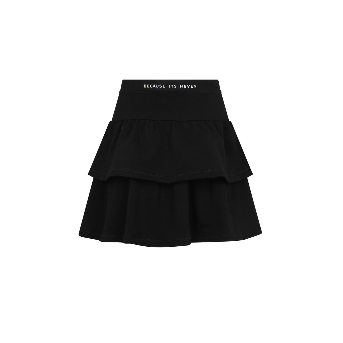 Black Because its Heven Tiered Skirt