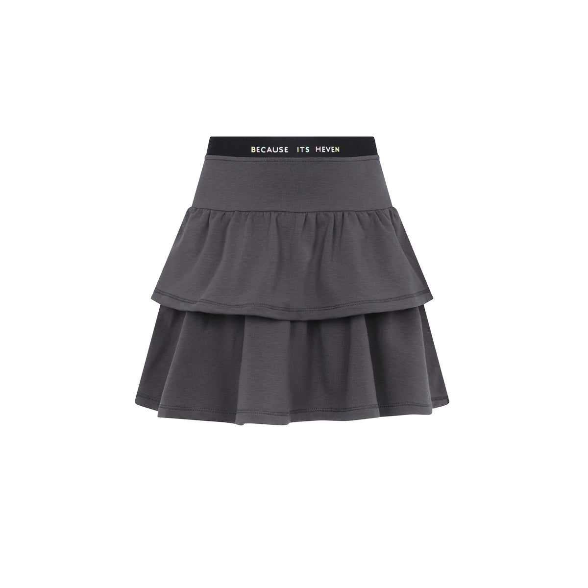 Grey Because its Heven Tiered Skirt